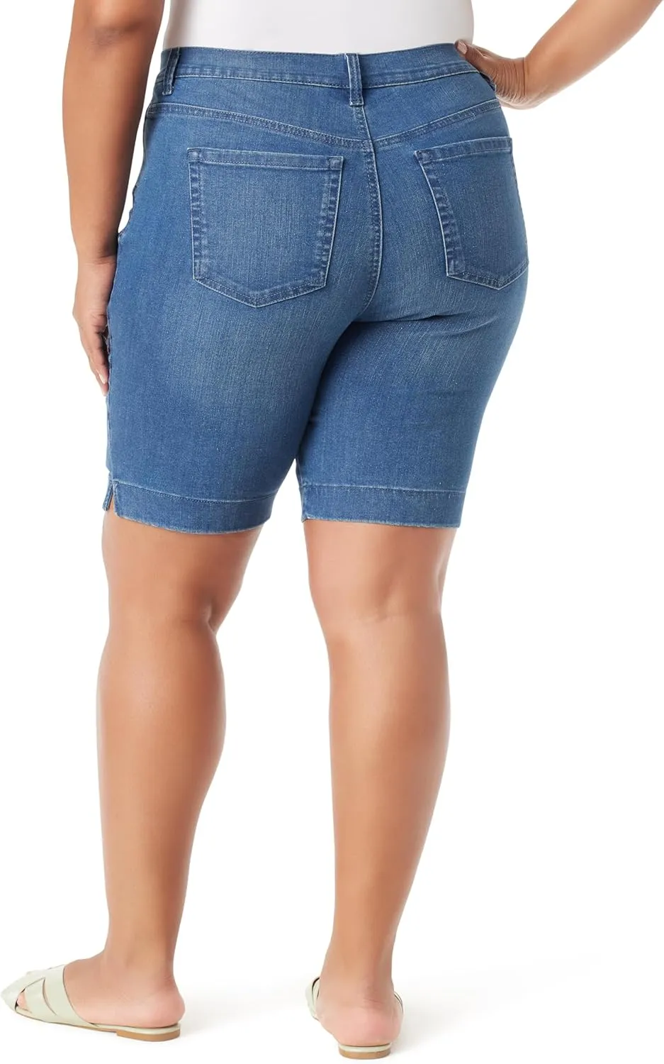 Gloria Vanderbilt Women's Amanda Bermuda High Rise Short Plus