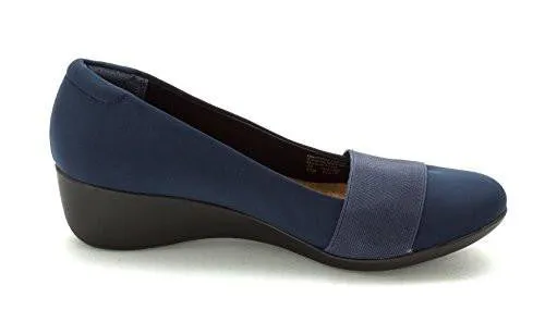 Grandie Closed Toe Wedge Pumps Navy Size 95