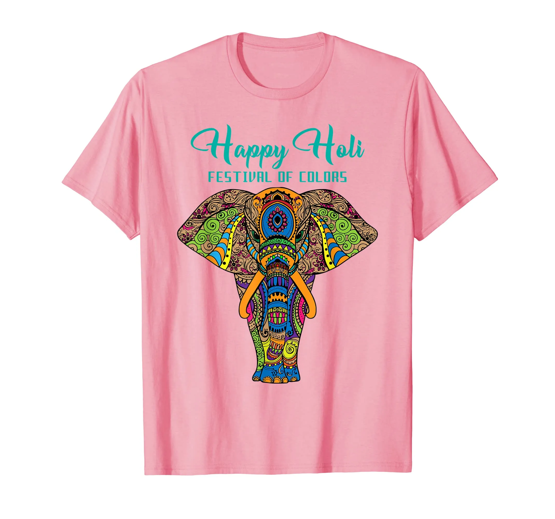 Happy Holi T-Shirt Colors India Hindu Spring, Elephant Holi