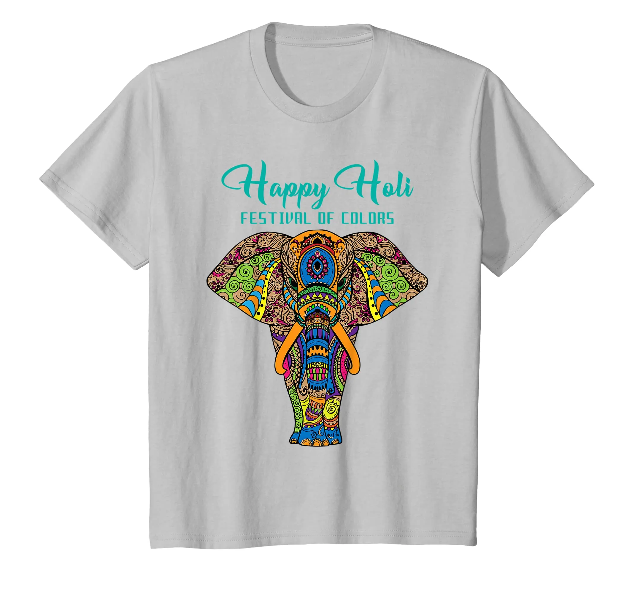 Happy Holi T-Shirt Colors India Hindu Spring, Elephant Holi