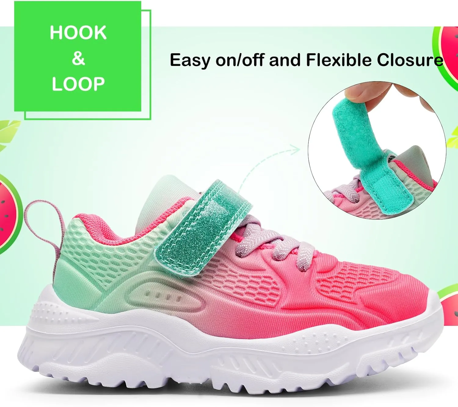Harvest Land Kids Running Tennis Shoes Breathable Athletic Lightweight Non-Slip Walking Sport Sneakers for Girls and Boys