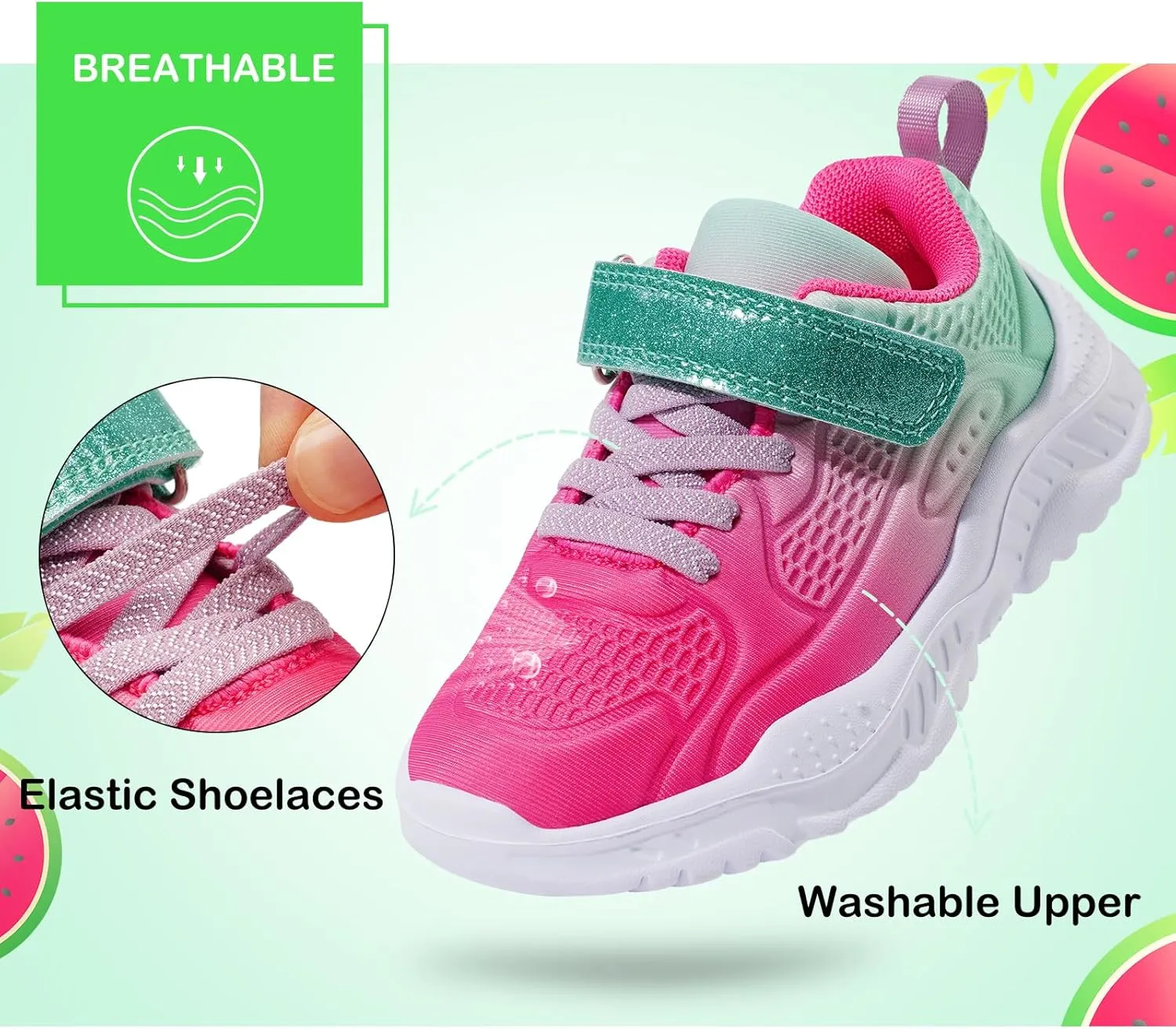 Harvest Land Kids Running Tennis Shoes Breathable Athletic Lightweight Non-Slip Walking Sport Sneakers for Girls and Boys