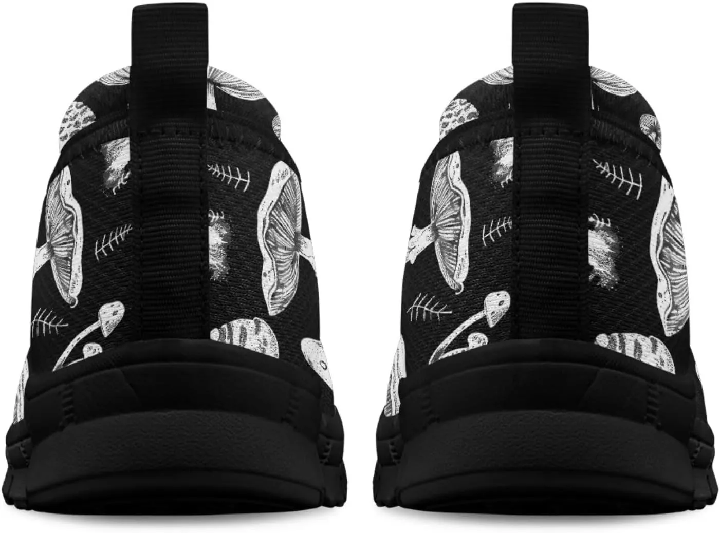 Howilath Mushroom Hummingbird Print Flat Shoes for Women Slip on Shoes Mesh Athletic Shoes Casual Sport Shoes with EVA Sole