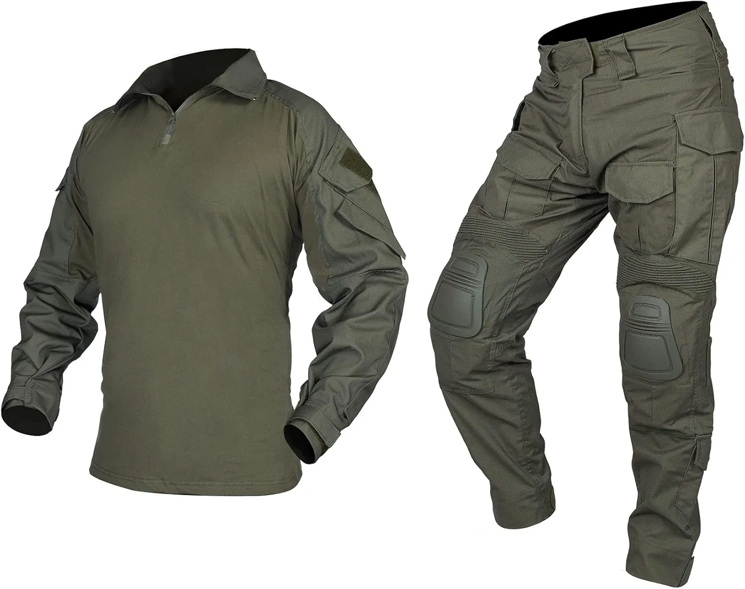 IDOGEAR Men G3 Combat Uniforms Set with Knee & Elbow Pads Camouflage Clothing