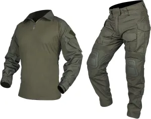 IDOGEAR Men G3 Combat Uniforms Set with Knee & Elbow Pads Camouflage Clothing