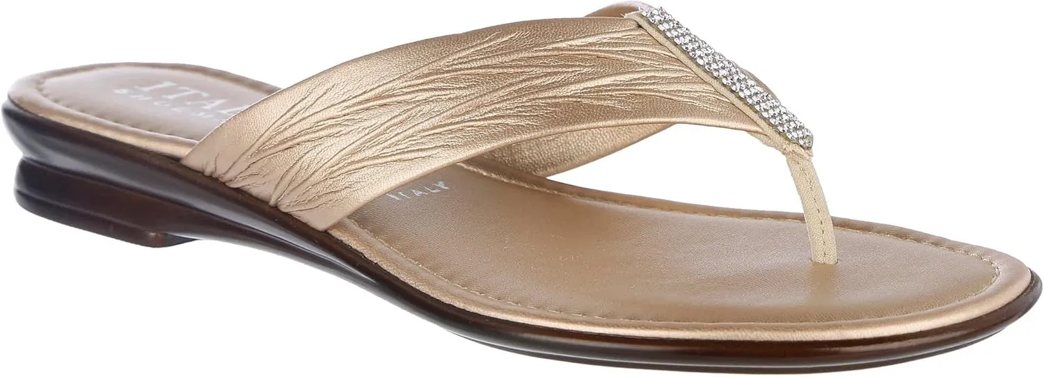 ITALIAN Shoemakers Womens Valor Sandals 7 Gold