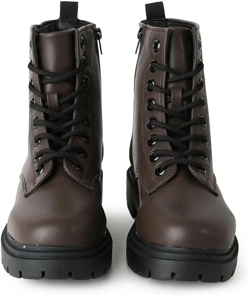 J. Adams Harley Combat Boot - Casual Outdoors Slip On Lace Up Ankle Bootie