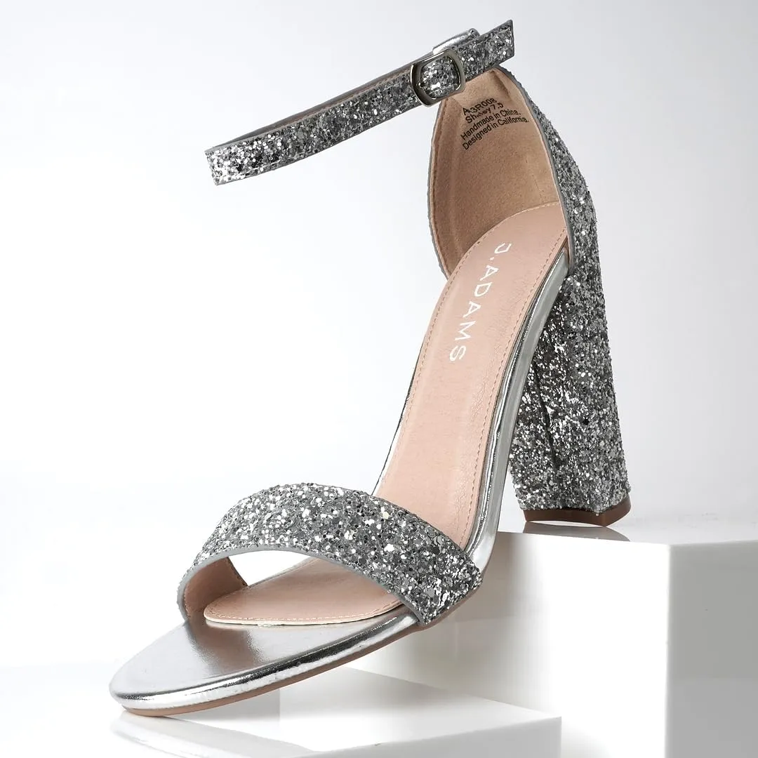 J. Adams Shirley Heels for Women - Ankle Strap High Heel Dressy Sandals