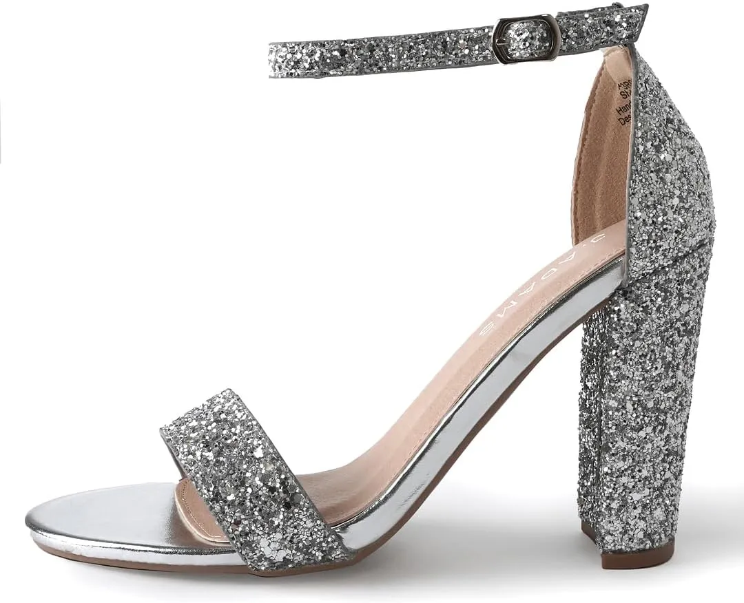J. Adams Shirley Heels for Women - Ankle Strap High Heel Dressy Sandals