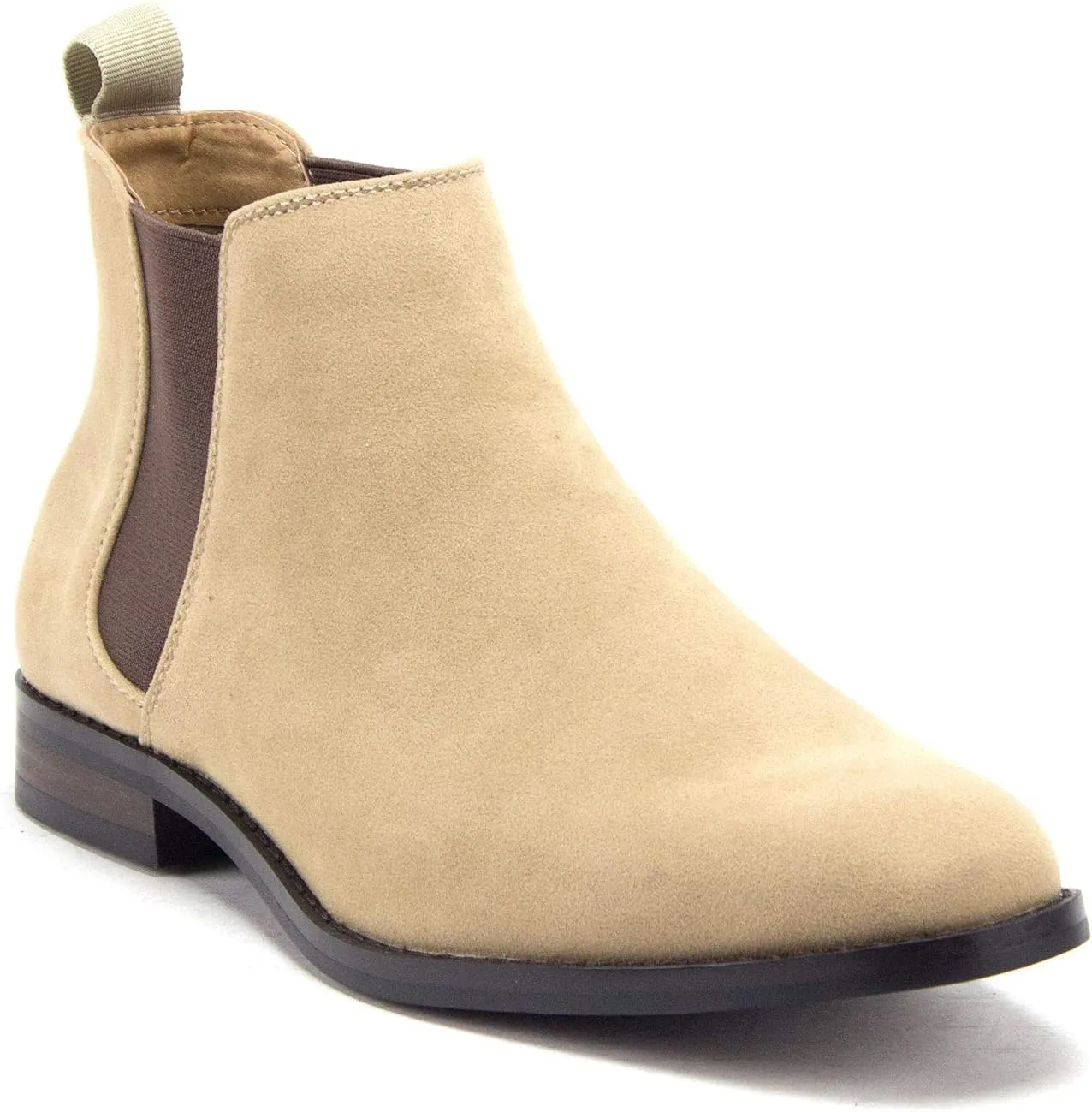 Jazamé Men's B-2963 Chuck Nubuck Suede Pull-On Round Toe Chelsea Boots