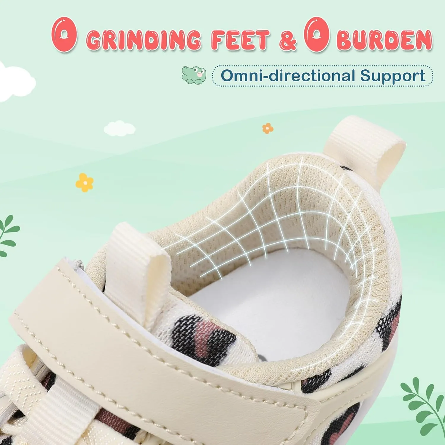 JIASUQI Toddler Shoes for Baby Girls Sneakers Barefoot Walking Shoes Running Tennis Shoes