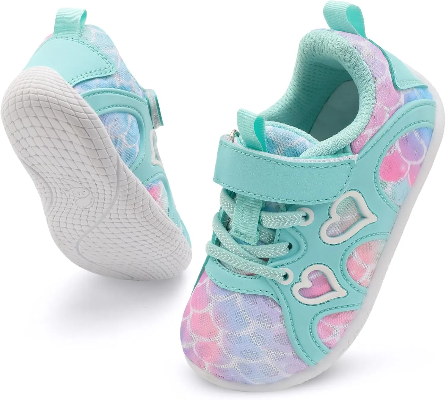 JIASUQI Toddler Shoes for Baby Girls Sneakers Barefoot Walking Shoes Running Tennis Shoes