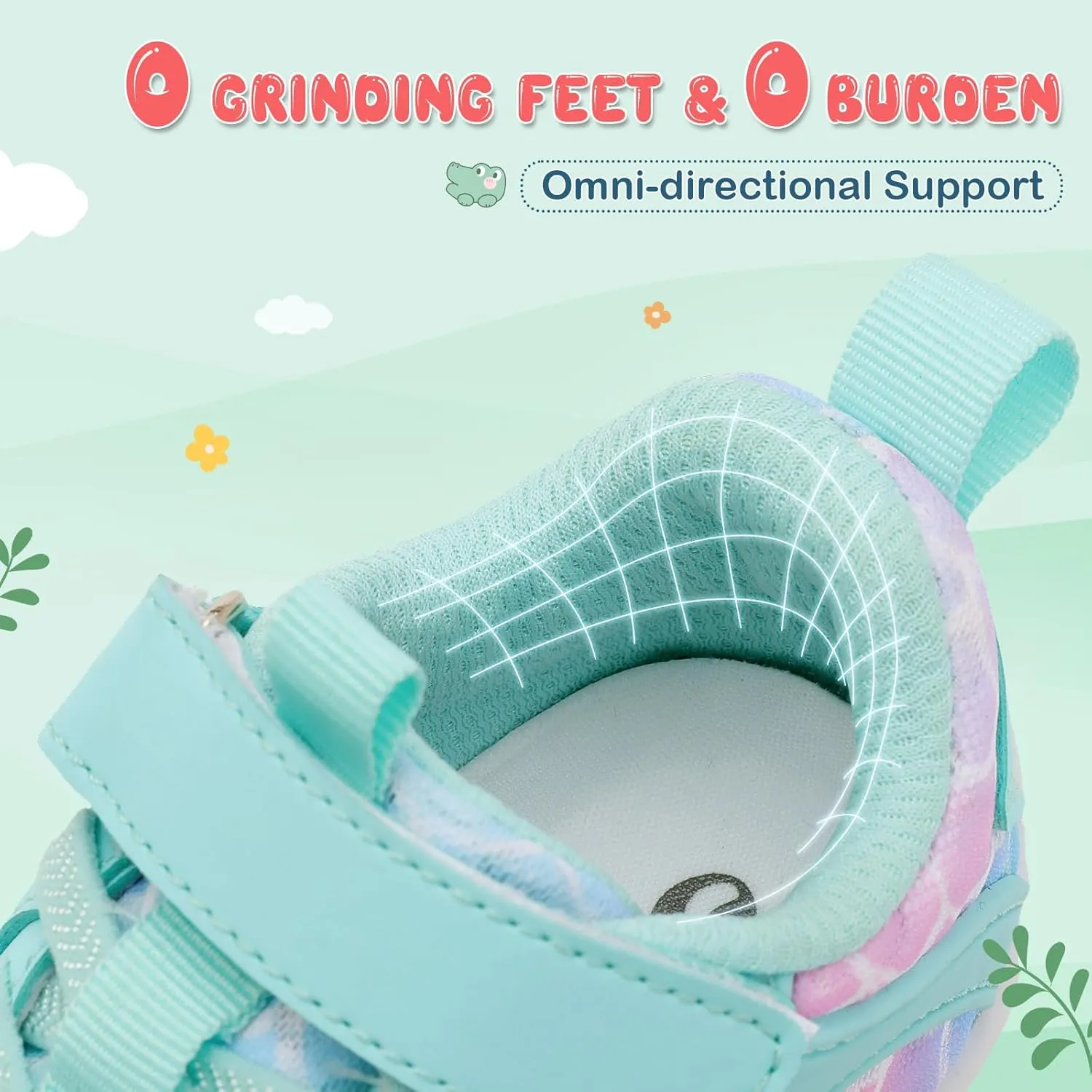 JIASUQI Toddler Shoes for Baby Girls Sneakers Barefoot Walking Shoes Running Tennis Shoes