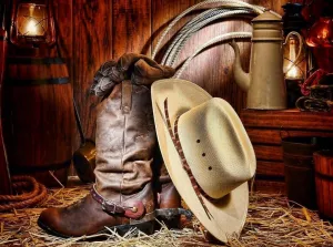Jigsaw Puzzle for Adults - Cowboy Hat Boots Farm Challenging Educational Fun Family Activities Games Toys Gifts Wooden Puzzles 500 Piece