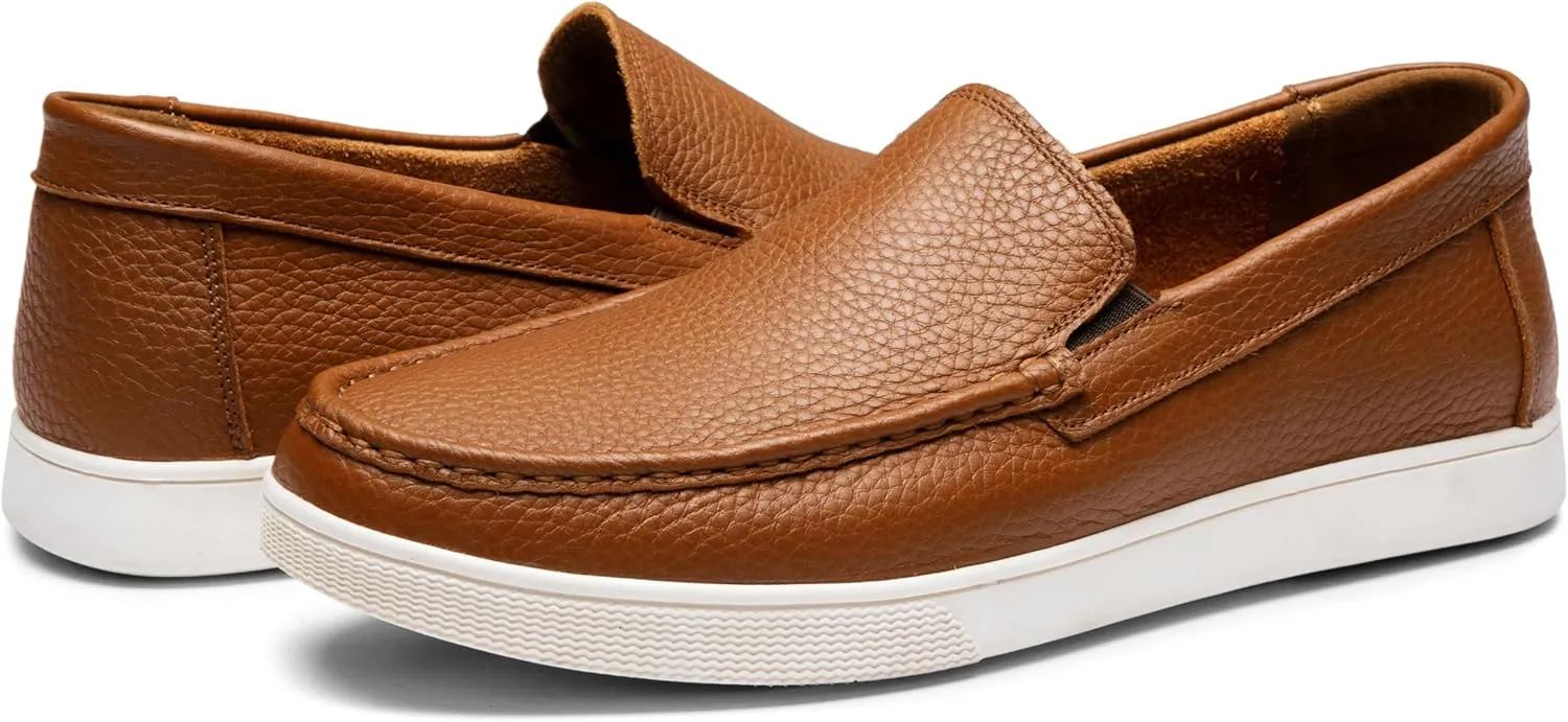 Jousen Men's Loafers & Slip-ons Leather Mens Casual Shoes