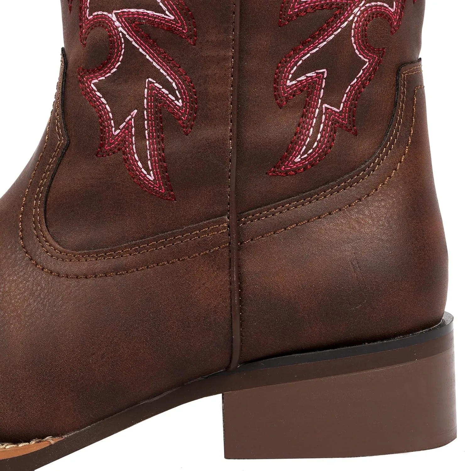 J's.o.l.e Fashion Cowboy Boots For Women Square Toe Wide Mid Calf Western Cowgirl Boots