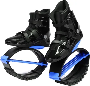 Kangaroo Jumping Shoes 36-44 EU, Comfortable Sweat Absorbing Lining, Bouncing Workout Shoes Jump Boots(Blue,X-Large)