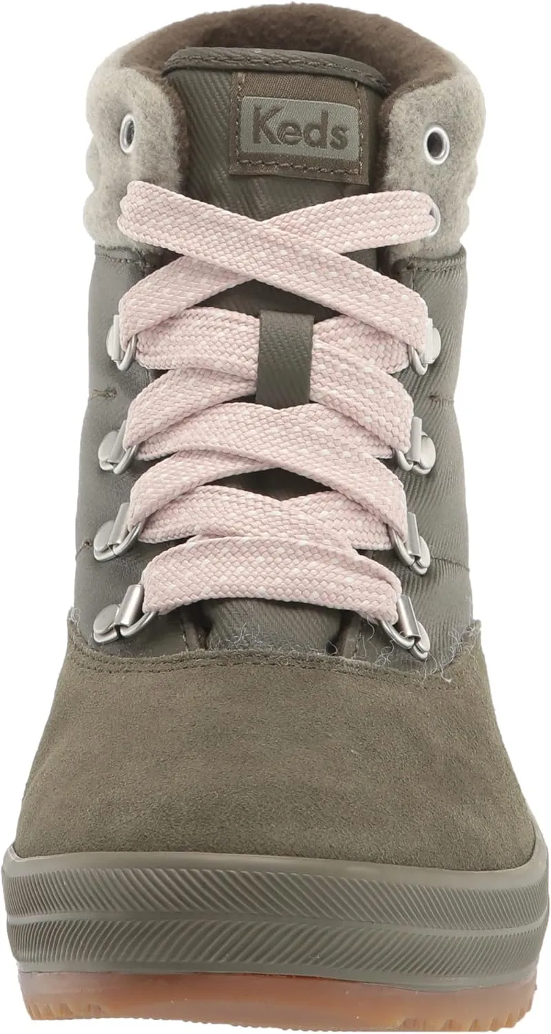 Keds Women's Camp Boot Suede Spalash Twill Velvet Rain