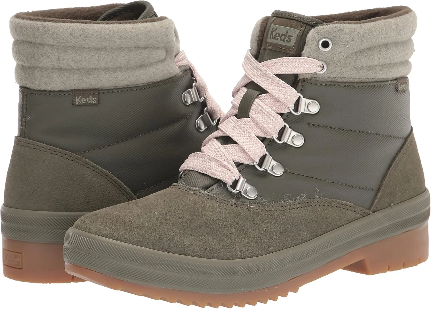 Keds Women's Camp Boot Suede Spalash Twill Velvet Rain