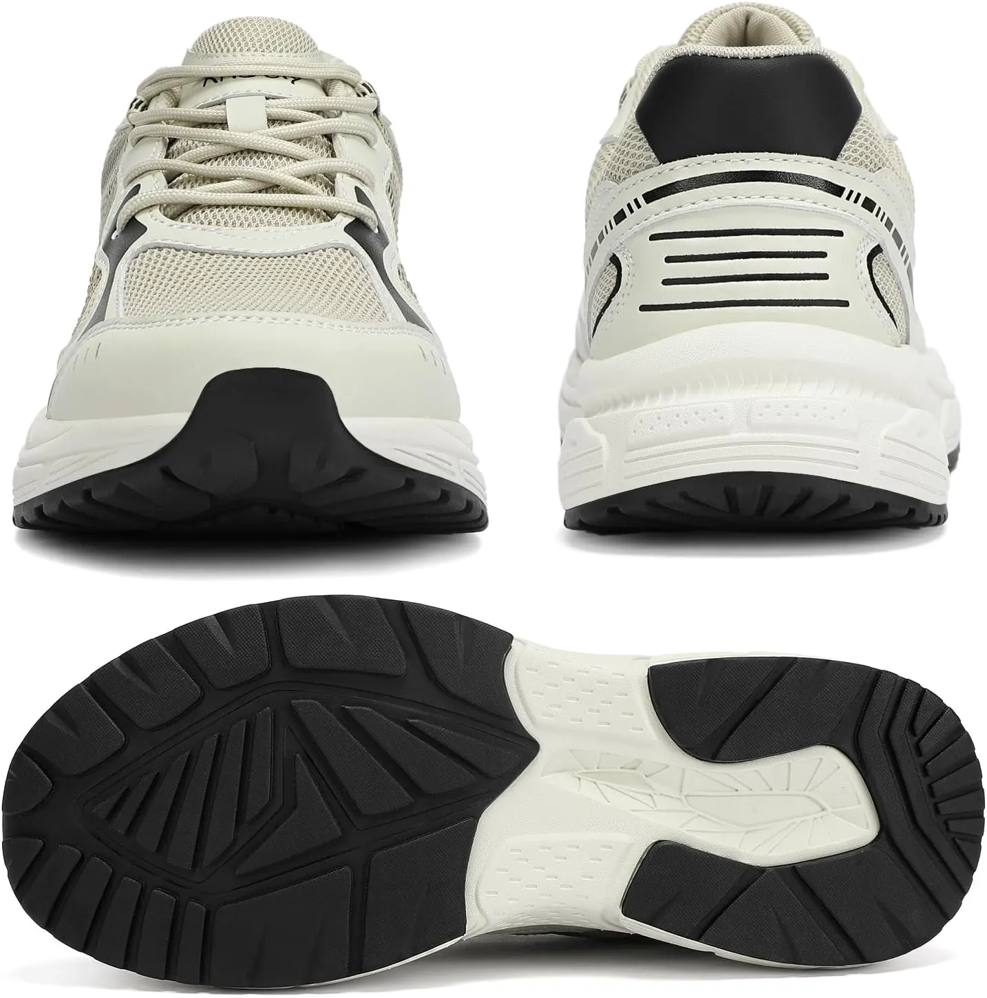 Kricely Men's Walking Shoes Breathable Tennis Running Shoes Lace Up Non Slip Sneakers Athletic Gym Sports Shoes for Men