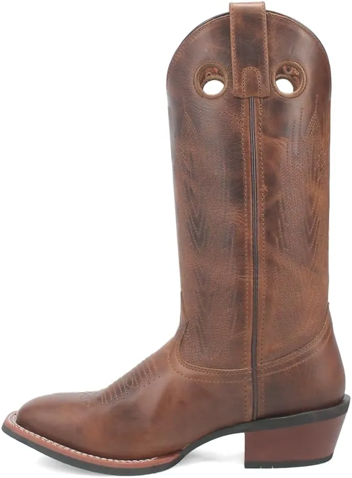 Laredo Womens Sable Embroidered Square Toe Casual Boots Mid Calf Low Heel 1-2" - Blue, Brown