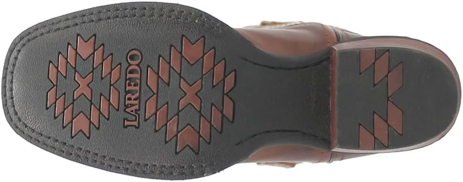 Laredo Womens Sable Embroidered Square Toe Casual Boots Mid Calf Low Heel 1-2" - Blue, Brown