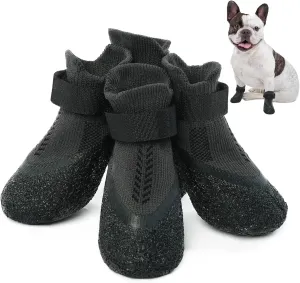 Large Dog Socks - Anti-Slip Grip Socks with Rubber & Fix Straps, Non-Slip Paw Protectors for Indoor/Outdoor Use on Hardwood Floors & Hot Pavement