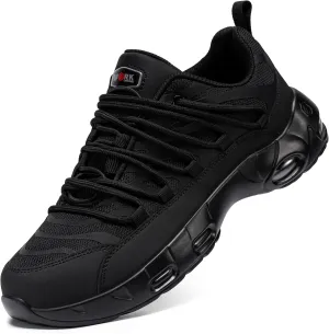 LARNMERN Steel Toe Shoes for Men Lightweight Safety Shoes Work Air Cushion Construction Zapatos Punta de Acero para Hombres