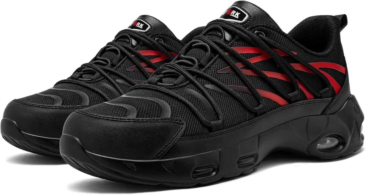 LARNMERN Steel Toe Shoes for Men Lightweight Safety Shoes Work Air Cushion Construction Zapatos Punta de Acero para Hombres