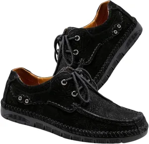 Leather Hiking Shoes Loafers Shoes for Men Walking Driving Shoes Outdoor Camping Trekking Shoes