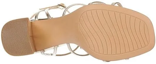 Limelight Sunny - Women's Open Square Toe Block Heeled Sandals with Bow Detailing