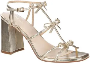 Limelight Sunny - Women's Open Square Toe Block Heeled Sandals with Bow Detailing