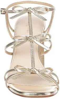 Limelight Sunny - Women's Open Square Toe Block Heeled Sandals with Bow Detailing