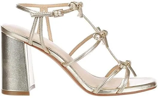 Limelight Sunny - Women's Open Square Toe Block Heeled Sandals with Bow Detailing