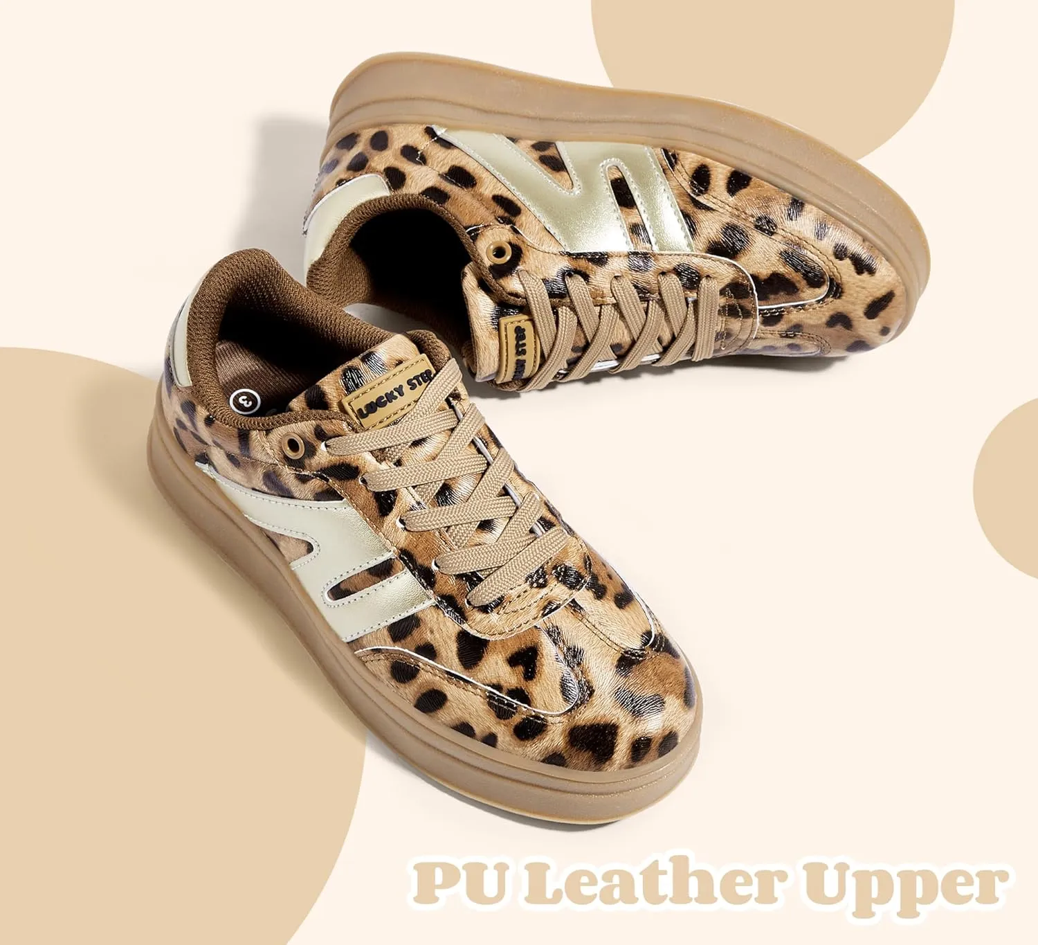 LUCKY STEP Boys Girls Platform Sneakers Fashion Casual Non Slip Walking Shoes Classic Retro Tennis Sneaker for Big Kids