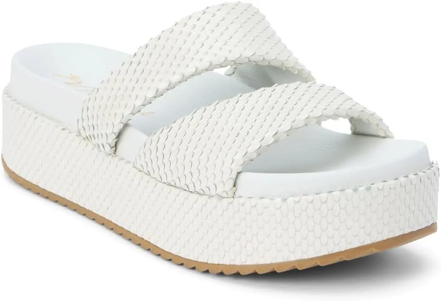 Matisse Womens Blaine Print Platform Casual Sandals Casual Low Heel 1-2" - White