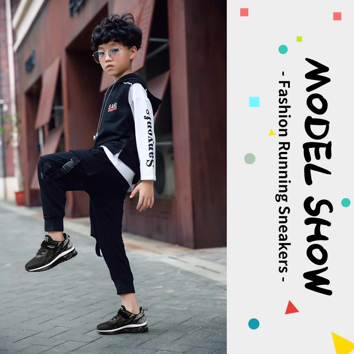 MEHOTO Kid Air Tennis Running Shoes, Athletic Walking Jogging Sport Lightweight Breathable Sneakers for Boys Girls