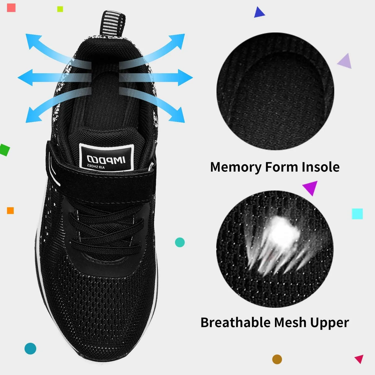 MEHOTO Kid Air Tennis Running Shoes, Athletic Walking Jogging Sport Lightweight Breathable Sneakers for Boys Girls