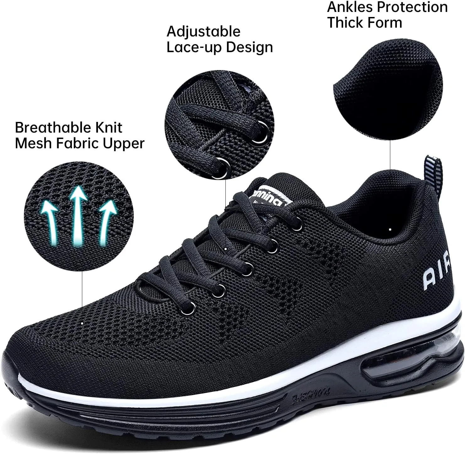 MEHOTO Mens Air Running Sneakers, Men Sport Jogging Fitness Gym Walking Lightweight Athletic Shoes