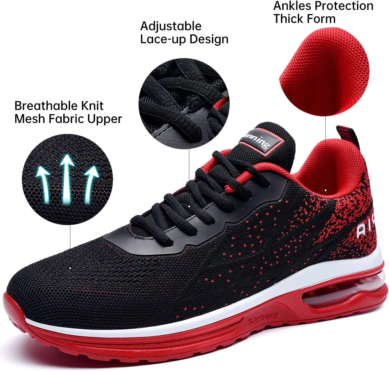 MEHOTO Mens Air Running Sneakers, Men Sport Jogging Fitness Gym Walking Lightweight Athletic Shoes