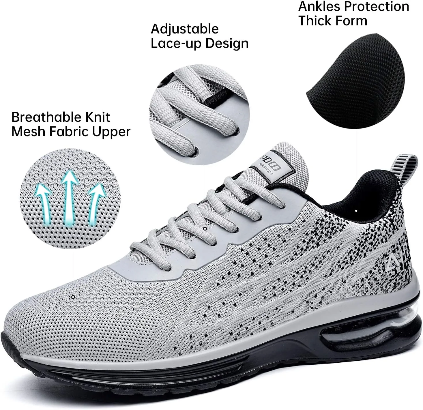 MEHOTO Mens Air Running Sneakers, Men Sport Jogging Fitness Gym Walking Lightweight Athletic Shoes