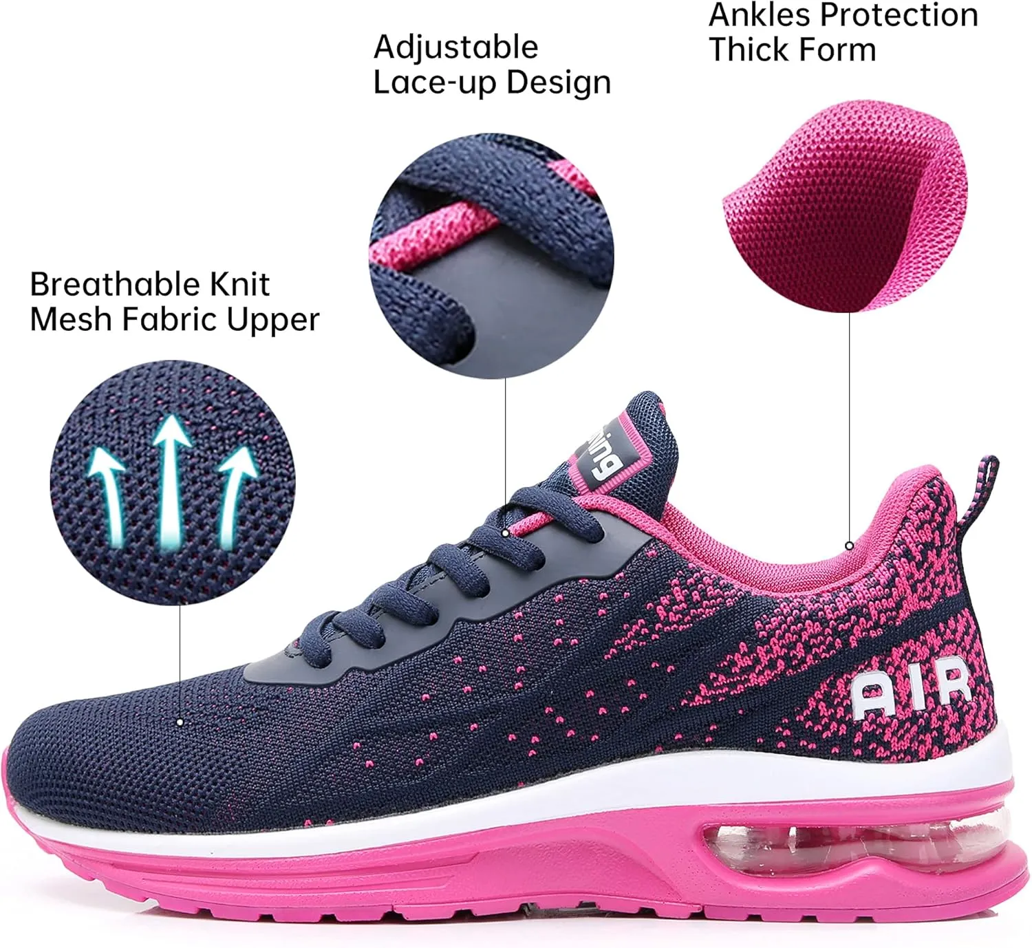 MEHOTO Womens Fashion Tennis Walking Shoes Sport Air Fitness Gym Jogging Running Sneakers