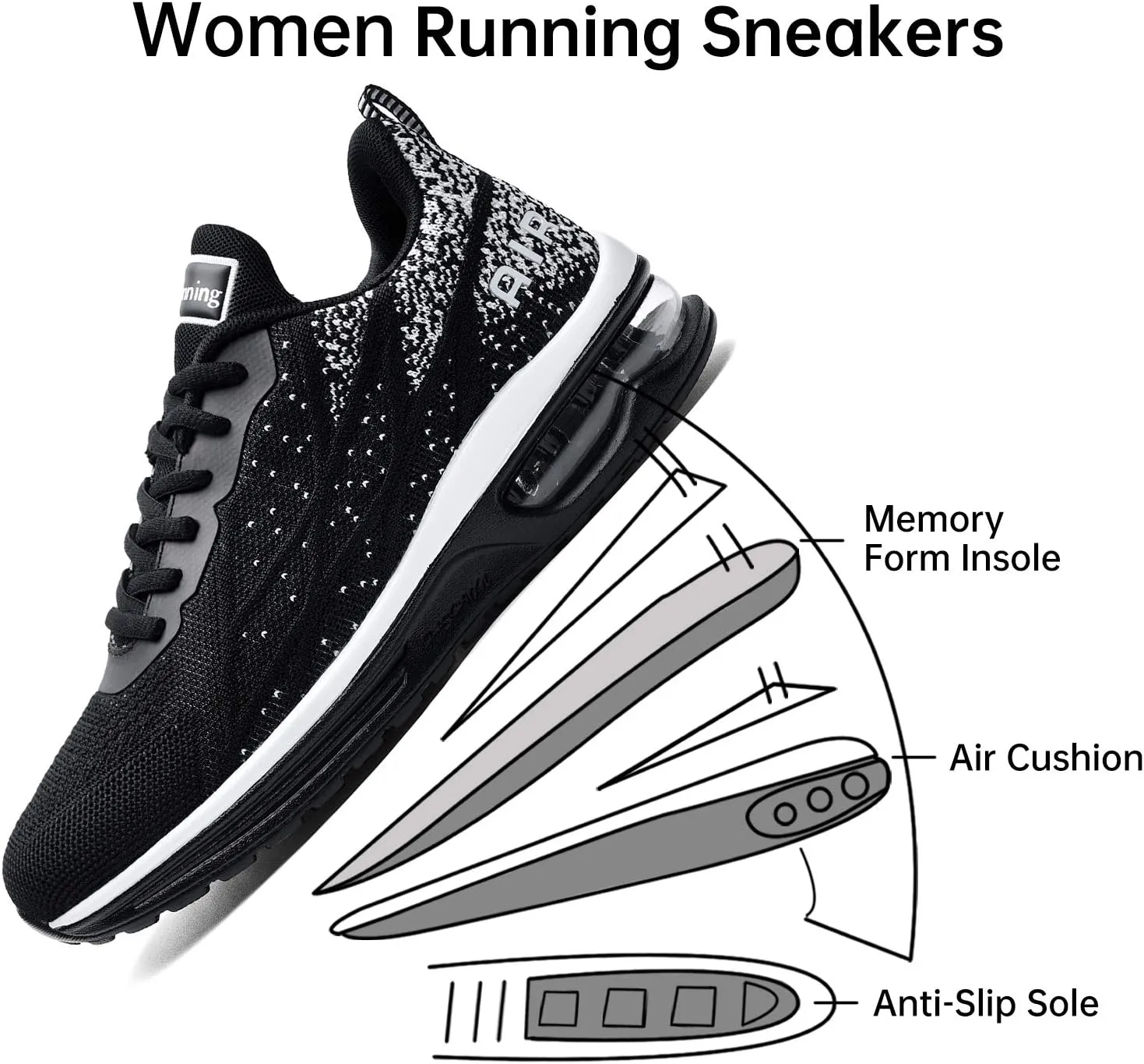 MEHOTO Womens Fashion Tennis Walking Shoes Sport Air Fitness Gym Jogging Running Sneakers
