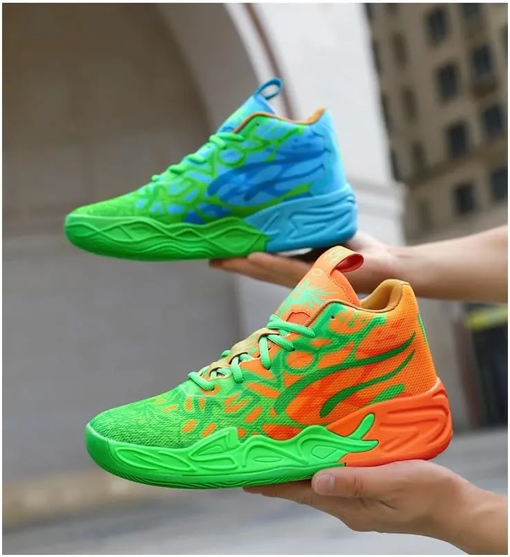 Men's Basketball Shoes Anti Slip Wear-Resistant Shock-Absorbing Breathable Multi-Directional Grip Sports Training Boots