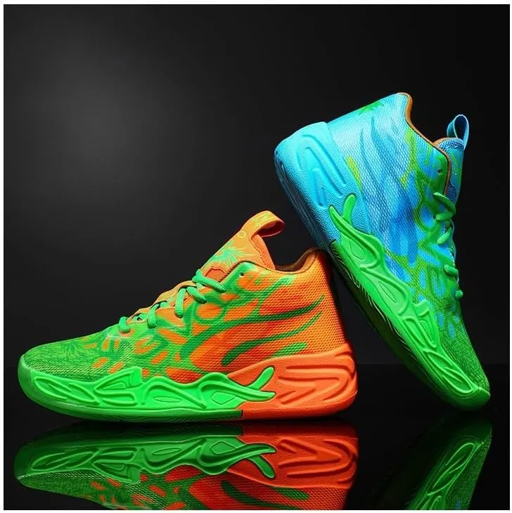 Men's Basketball Shoes Anti Slip Wear-Resistant Shock-Absorbing Breathable Multi-Directional Grip Sports Training Boots