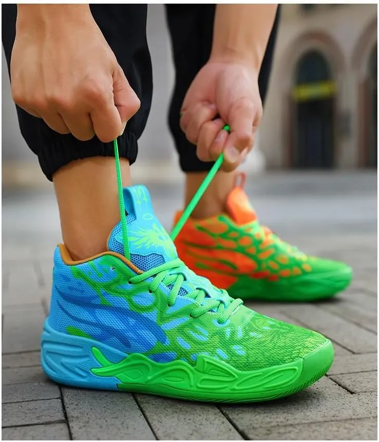 Men's Basketball Shoes Anti Slip Wear-Resistant Shock-Absorbing Breathable Multi-Directional Grip Sports Training Boots