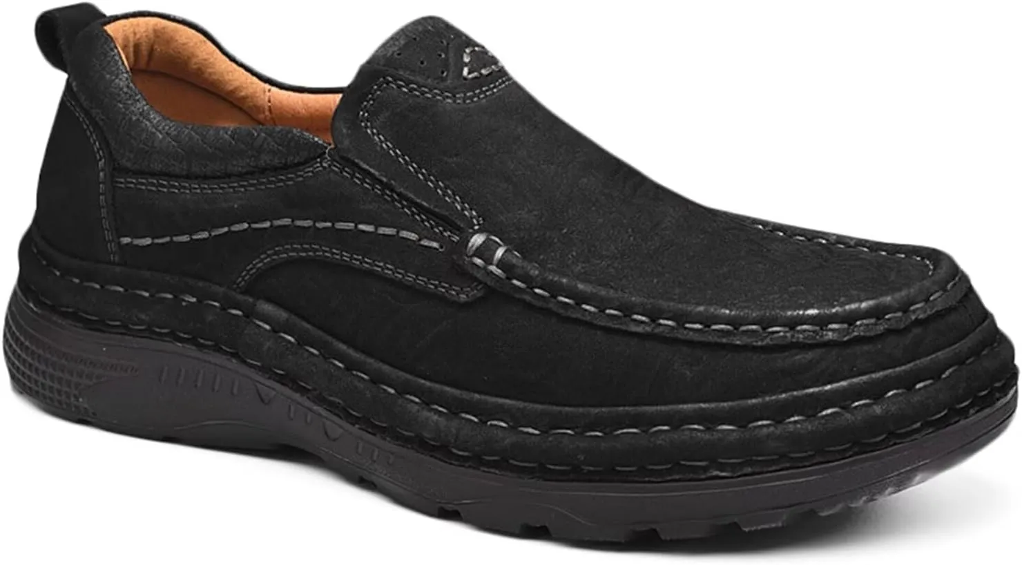 Men's Casual Loafers Classic Business Leather Shoes Comfortable Office Walking Shoes