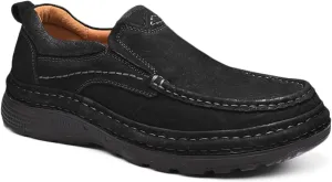Men's Casual Loafers Classic Business Leather Shoes Comfortable Office Walking Shoes