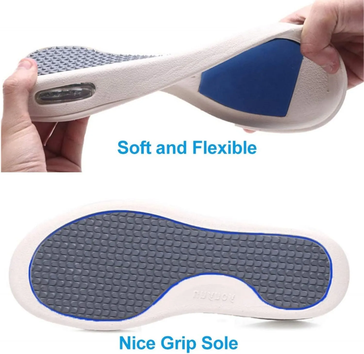 Men's Diabetic Elderly Shoes Mesh Breathable Walking Sneakers Lightweight Adjustable Easy on and Off Strap for Swollen Feet