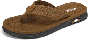 Men's Flip Flop Casual Comfortable Thong Sandals Summer Beach Lightweight Non-Slip Athletic Slide Sandals
